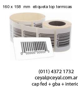 160 x 158  mm  etiqueta top termicas