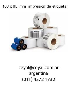 163 x 85  mm  impresion de etiqueta