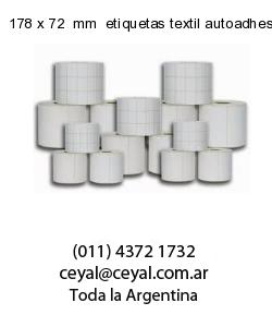 178 x 72  mm  etiquetas textil autoadhesivas