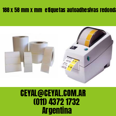 188 x 58 mm x mm  etiquetas autoadhesivas redondas