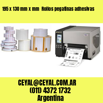 195 x 130 mm x mm  Rollos pegatinas adhesivas