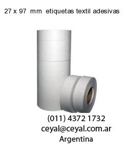 27 x 97  mm  etiquetas textil adesivas