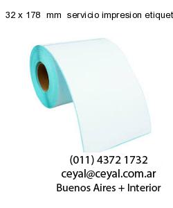 32 x 178  mm  servicio impresion etiquetas numeradas