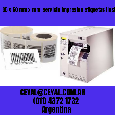 35 x 50 mm x mm  servicio impresion etiquetas ilustracion