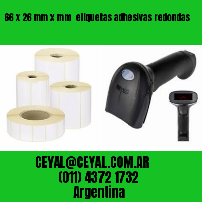 66 x 26 mm x mm  etiquetas adhesivas redondas