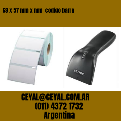69 x 57 mm x mm  codigo barra