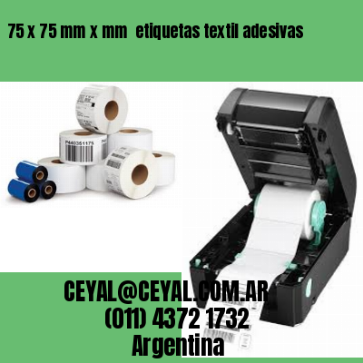 75 x 75 mm x mm  etiquetas textil adesivas