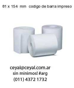 81 x 154  mm  codigo de barra impreso