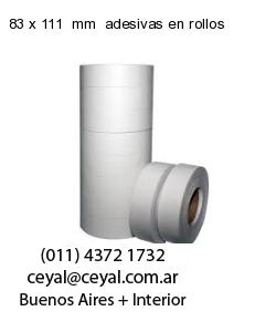 83 x 111  mm  adesivas en rollos