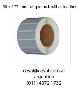 86 x 177  mm  etiquetas textil autoadhesivas
