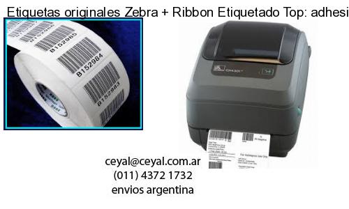 Etiquetas originales Zebra   Ribbon Etiquetado Top: adhesivo   ribbo