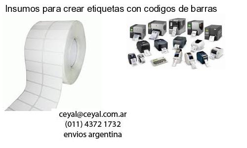 Insumos para crear etiquetas con codigos de barras