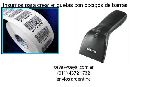 Insumos para crear etiquetas con codigos de barras