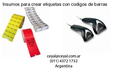 Insumos para crear etiquetas con codigos de barras