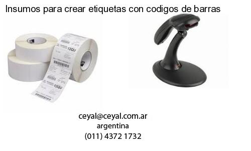 Insumos para crear etiquetas con codigos de barras
