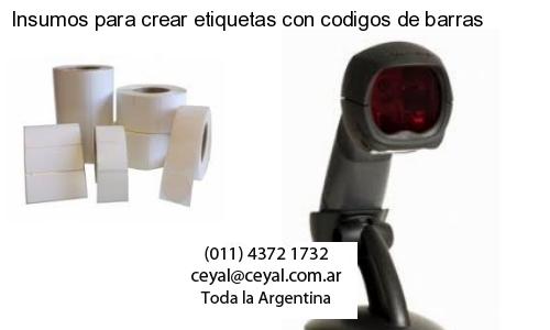Insumos para crear etiquetas con codigos de barras