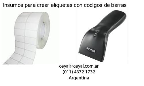 Insumos para crear etiquetas con codigos de barras
