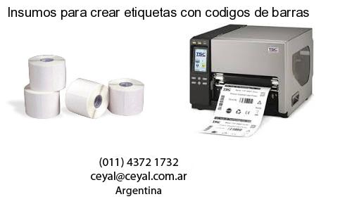 Insumos para crear etiquetas con codigos de barras