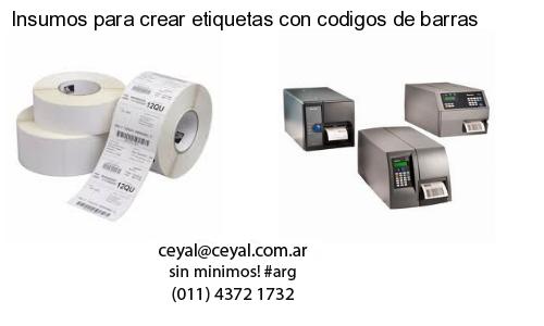 Insumos para crear etiquetas con codigos de barras
