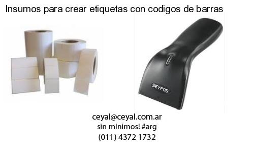 Insumos para crear etiquetas con codigos de barras