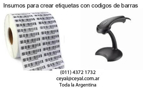 Insumos para crear etiquetas con codigos de barras