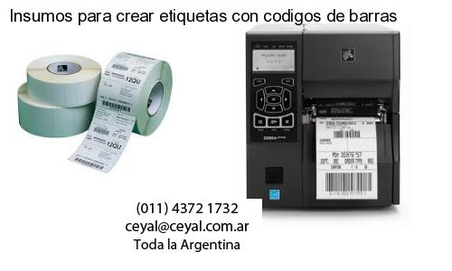 Insumos para crear etiquetas con codigos de barras