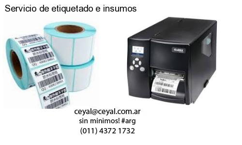Servicio de etiquetado e insumos