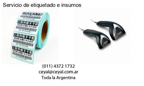 Servicio de etiquetado e insumos