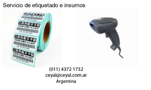 Servicio de etiquetado e insumos