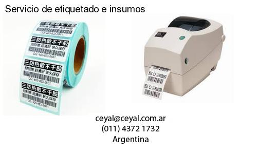 Servicio de etiquetado e insumos