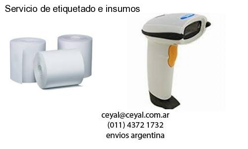Servicio de etiquetado e insumos