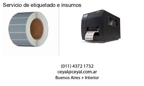 Servicio de etiquetado e insumos