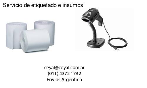 Servicio de etiquetado e insumos
