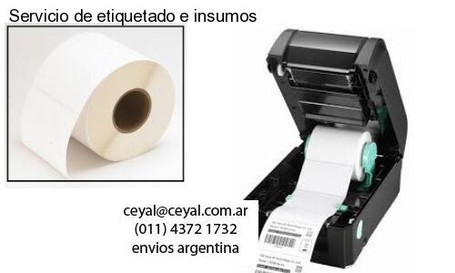 Servicio de etiquetado e insumos