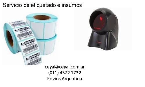Servicio de etiquetado e insumos