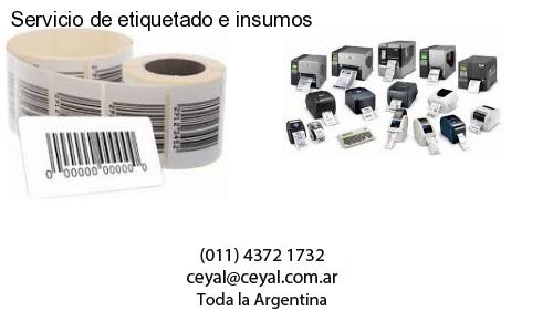 Servicio de etiquetado e insumos
