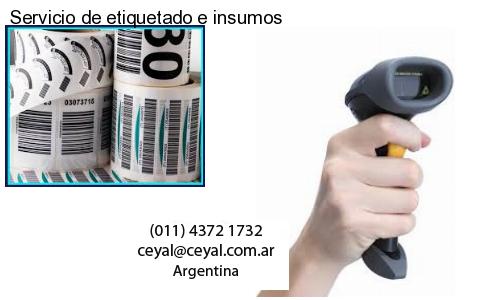 Servicio de etiquetado e insumos