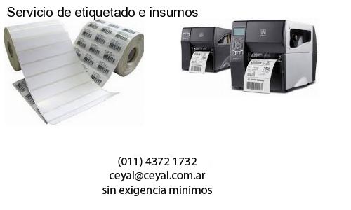 Servicio de etiquetado e insumos