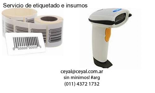 Servicio de etiquetado e insumos