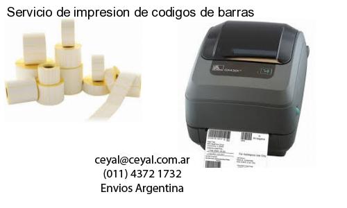 Servicio de impresion de codigos de barras