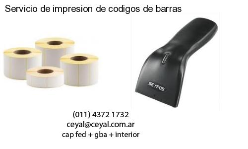 Servicio de impresion de codigos de barras
