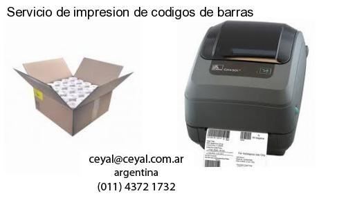 Servicio de impresion de codigos de barras