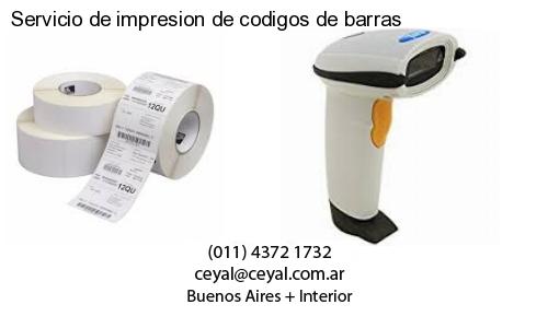 Servicio de impresion de codigos de barras