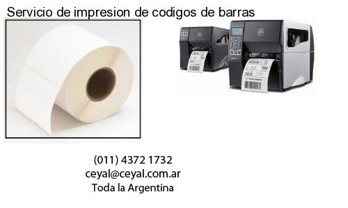 Servicio de impresion de codigos de barras