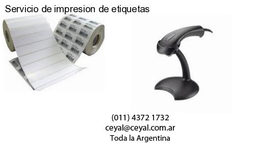 Servicio de impresion de etiquetas