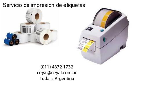 Servicio de impresion de etiquetas