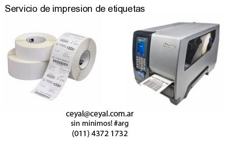 Servicio de impresion de etiquetas