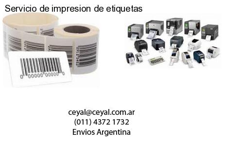 Servicio de impresion de etiquetas