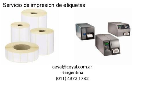 Servicio de impresion de etiquetas