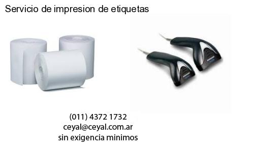 Servicio de impresion de etiquetas